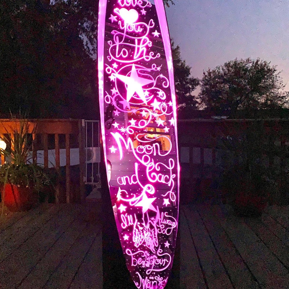 My etched mirror artwork